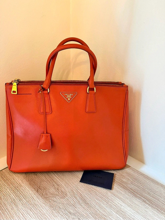 Prada Handbags - Prada Saffiano Leather Lux Galleria Double Zip Tote